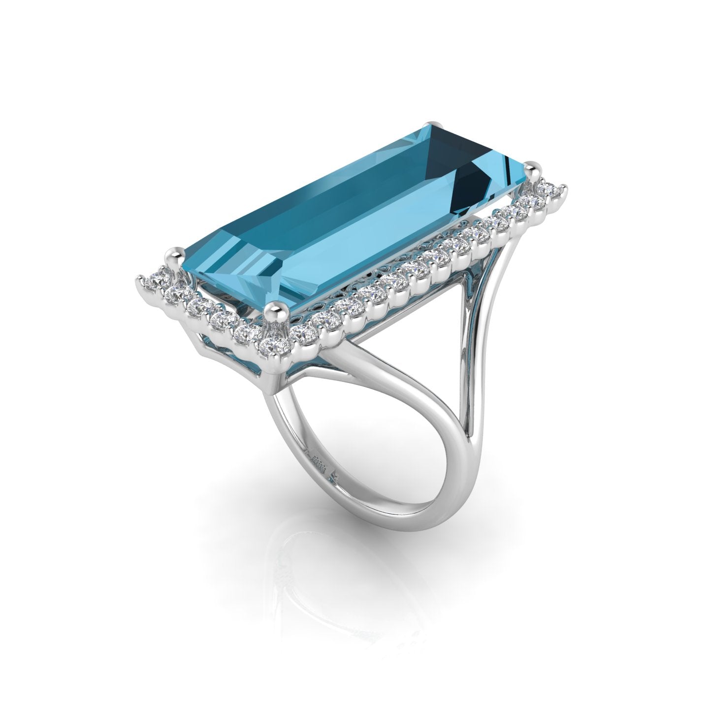 Blue Ice Topaz Ring