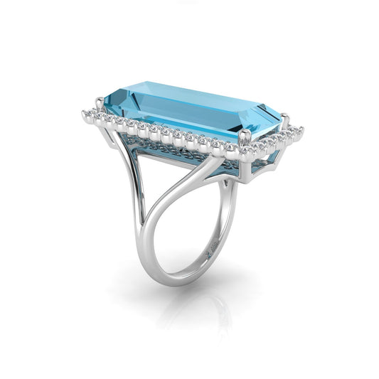 Blue Ice Topaz Ring