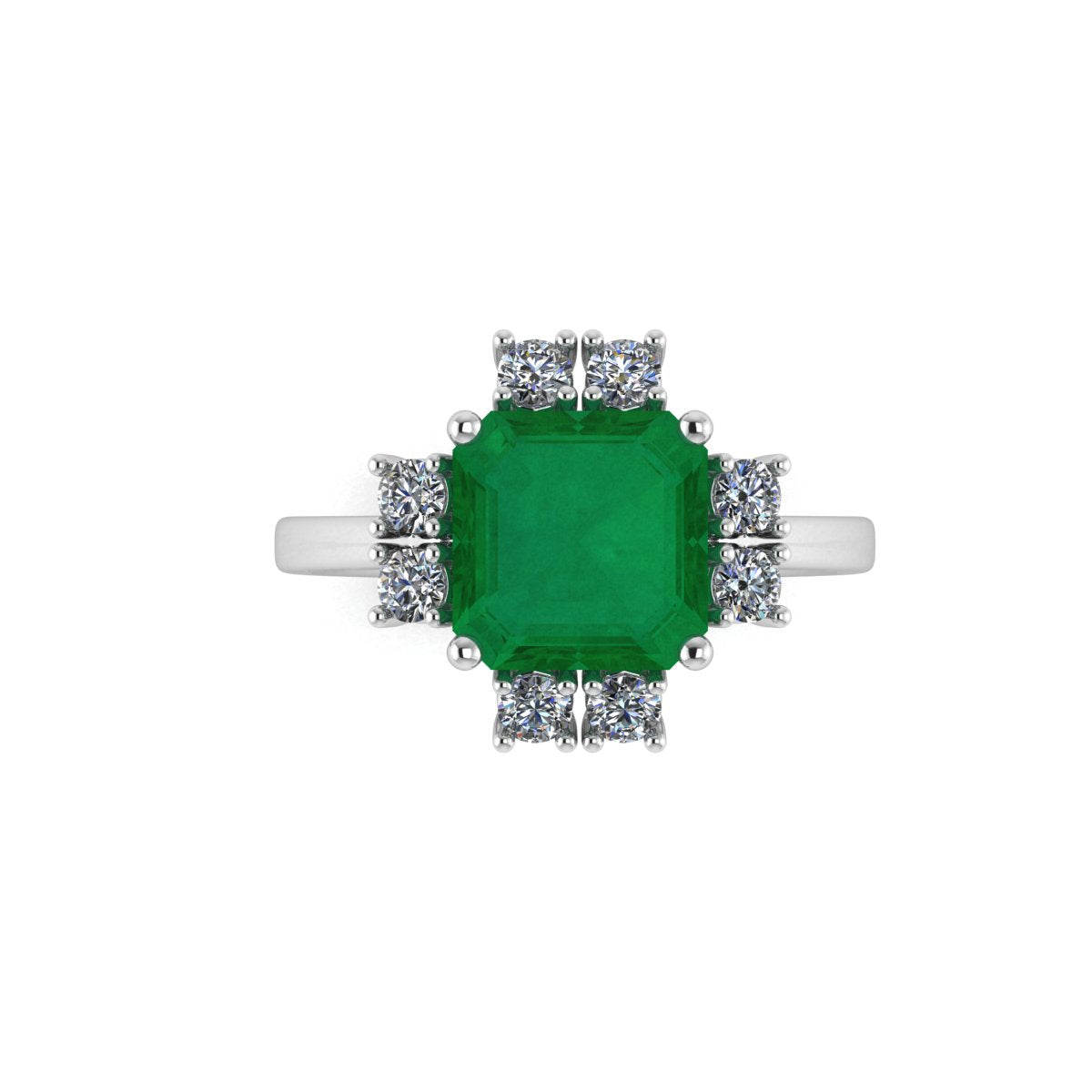 Emerald and Diamond Ring