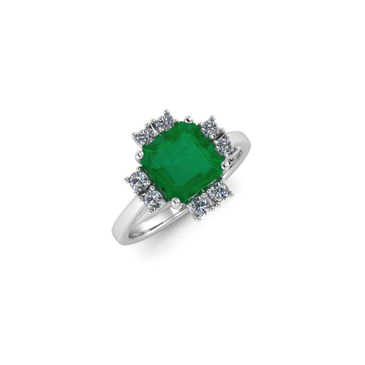 Emerald and Diamond Ring