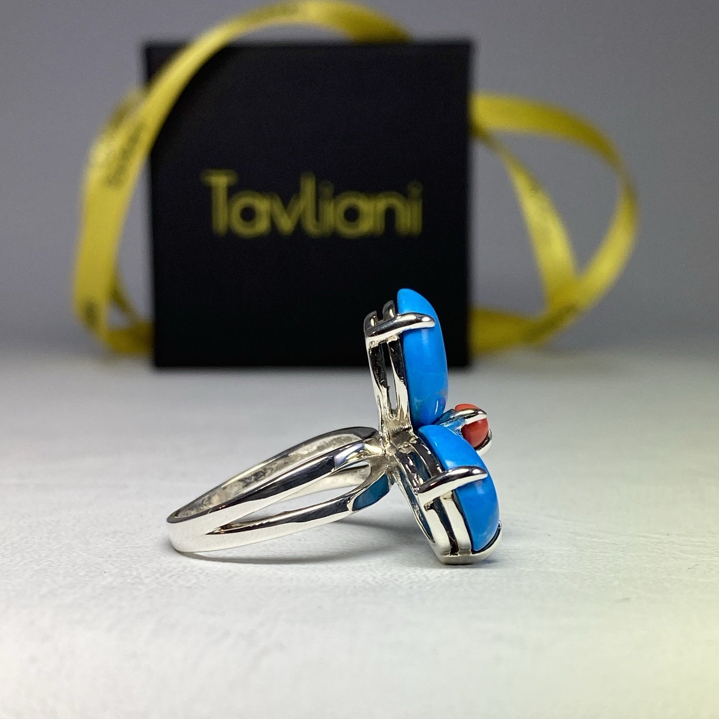 Tavliani Blue Candy Statement Ring