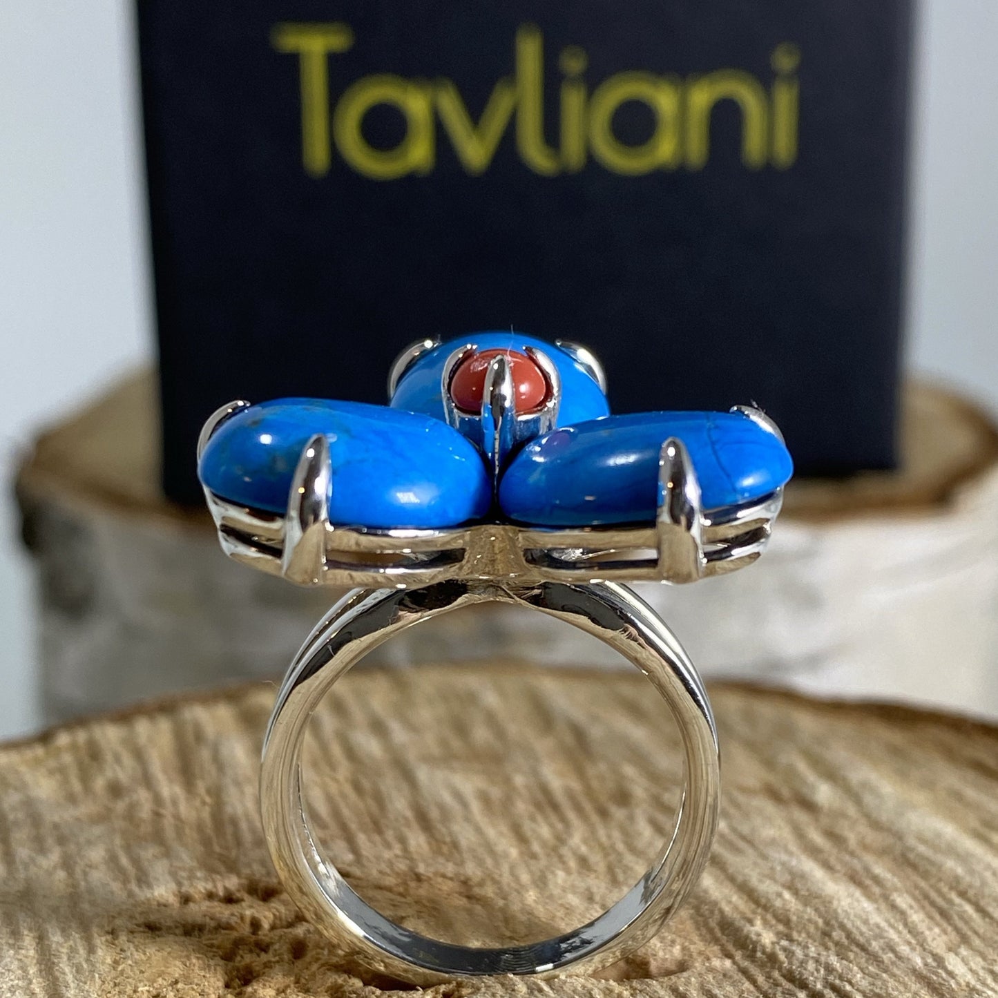 Tavliani Blue Candy Statement Ring