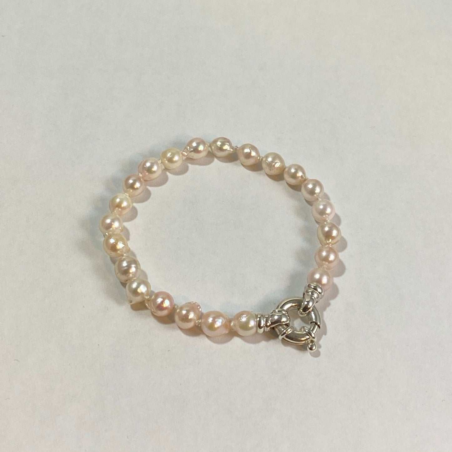 Pink Baroque Pearl Bracelet