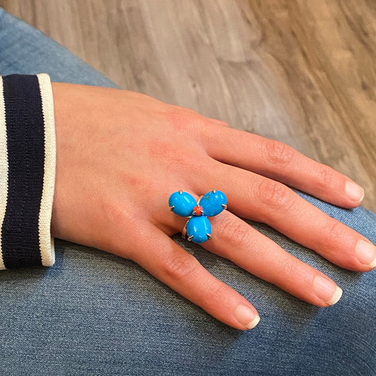 Tavliani Blue Candy Statement Ring