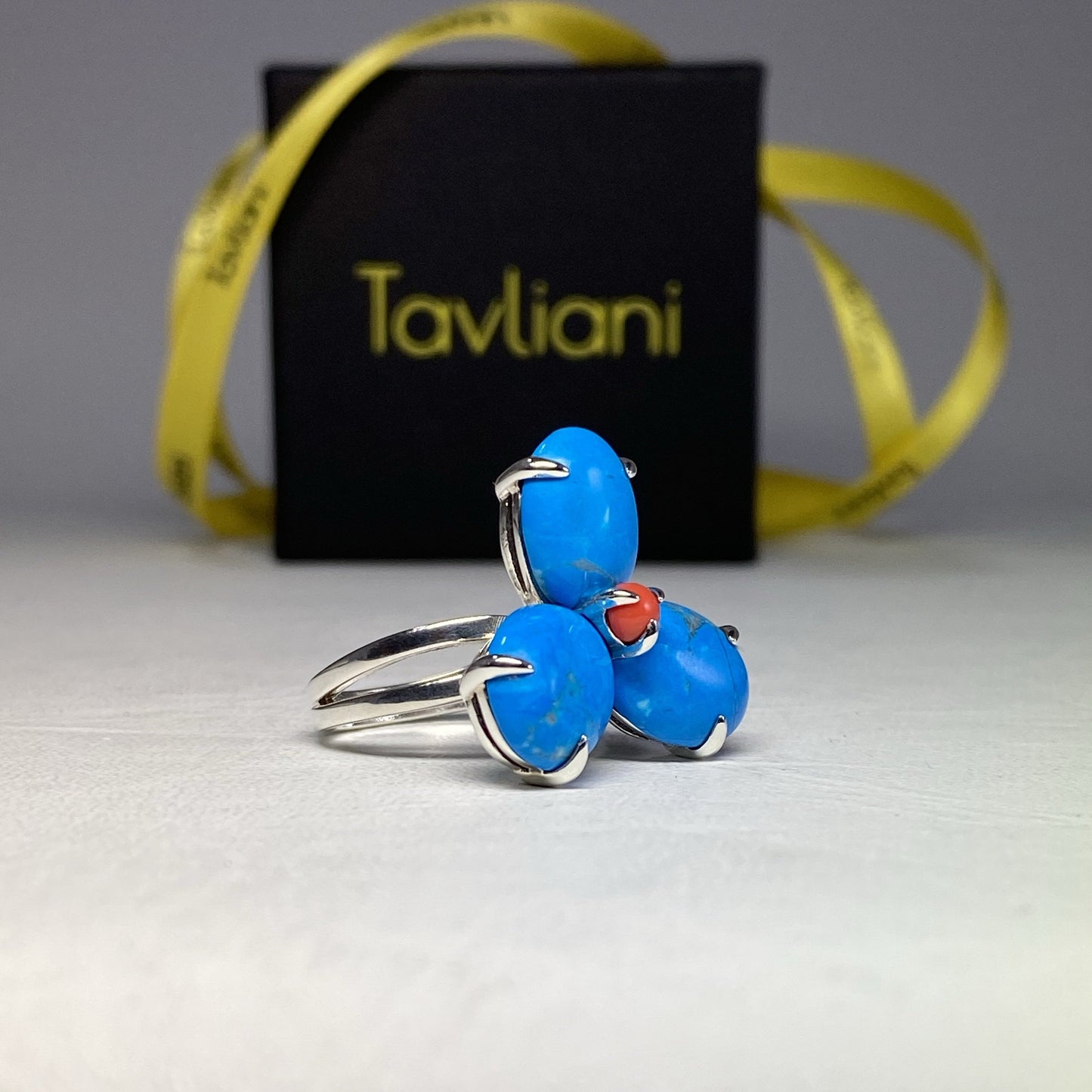 Tavliani Blue Candy Statement Ring