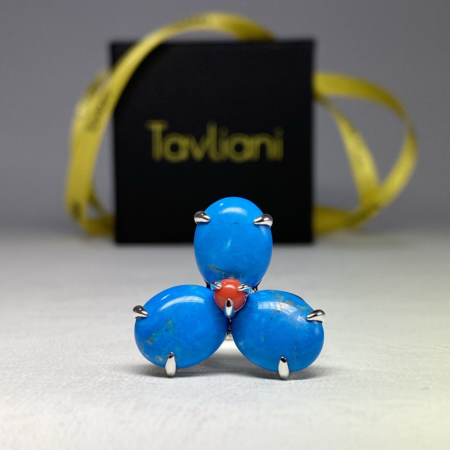 Tavliani Blue Candy Statement Ring