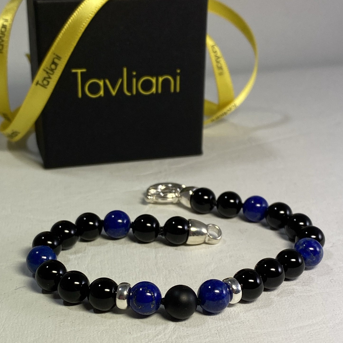 Onyx and Lapis Lazuli Bracelet