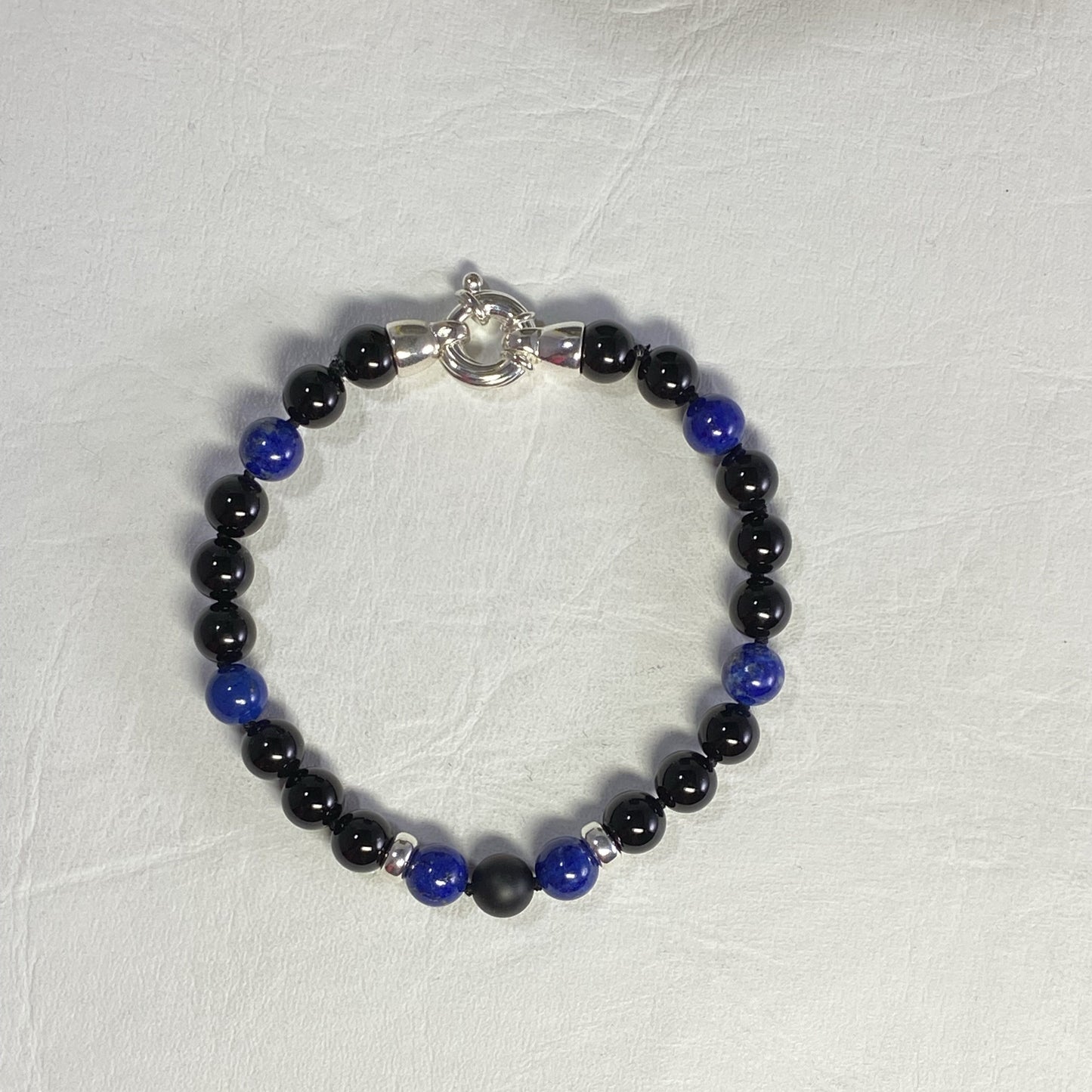 Onyx and Lapis Lazuli Bracelet