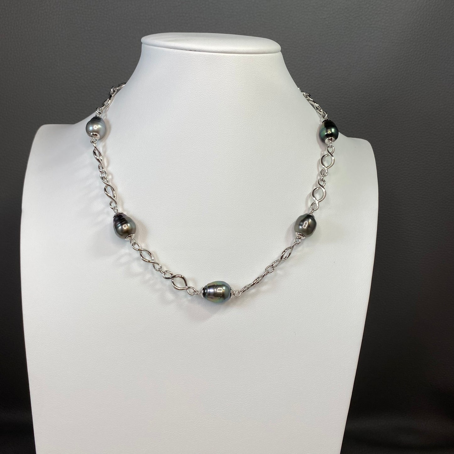 Tahitian Pearl and Sterling Silver Necklace