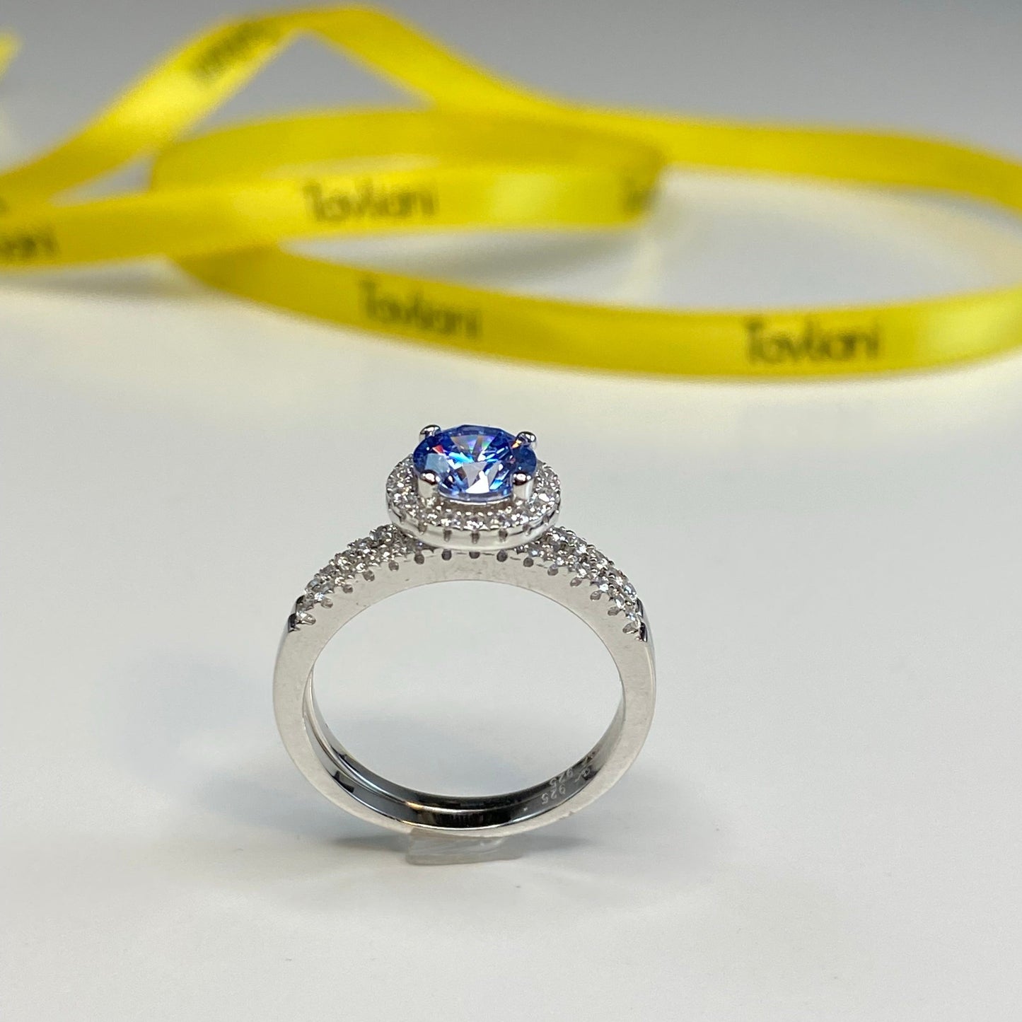 Blue Halo Set Swarovski Zirconia