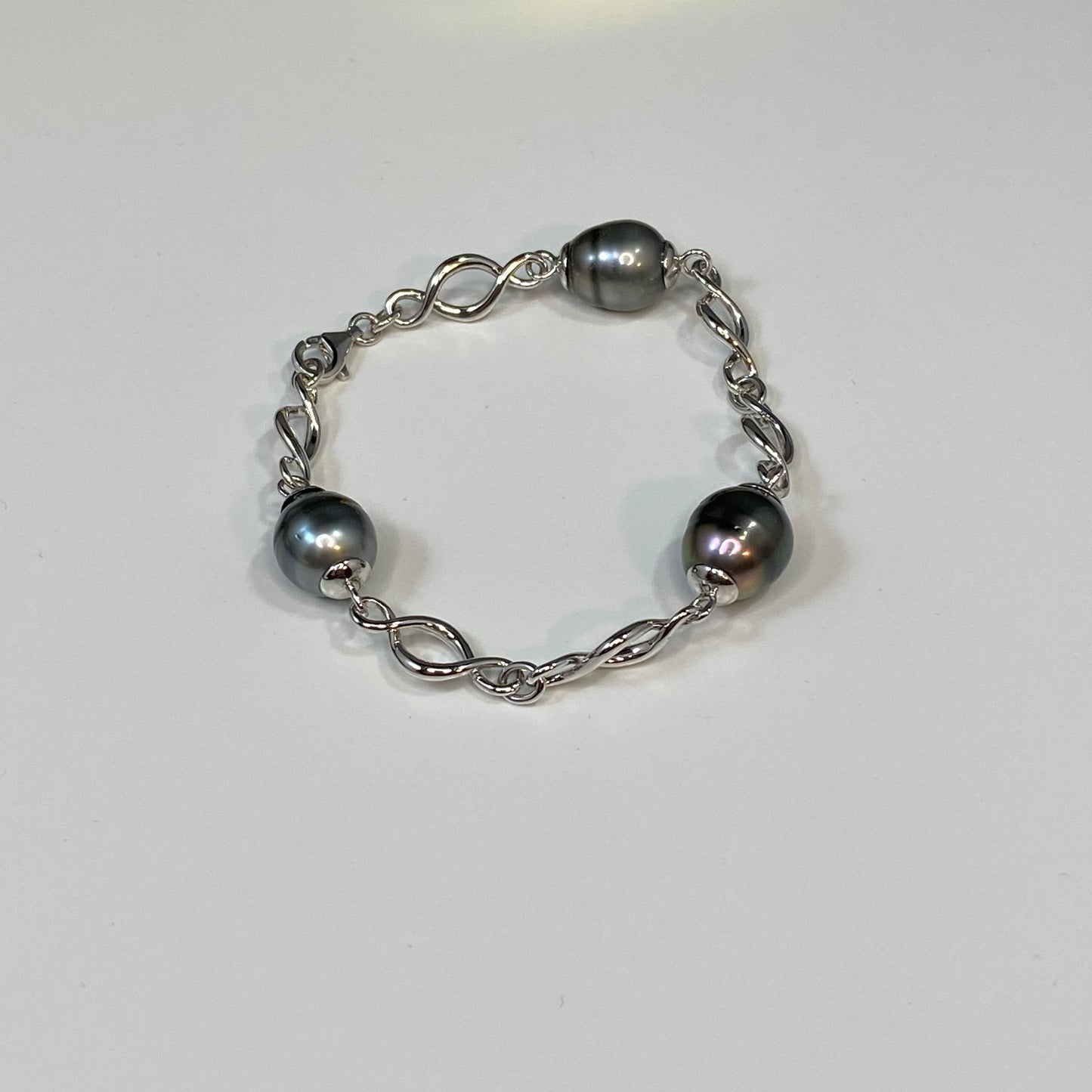 Tahitian Pearl and Sterling Silver Bracelet