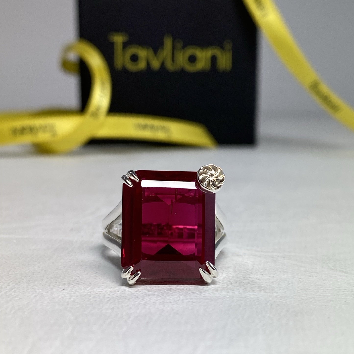 Emerald Cut  Solitaire Statement Ring