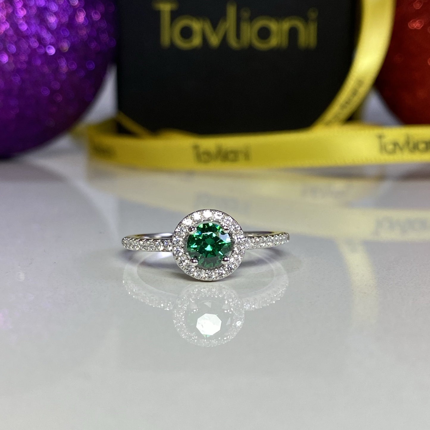 Halo Set Green Ring