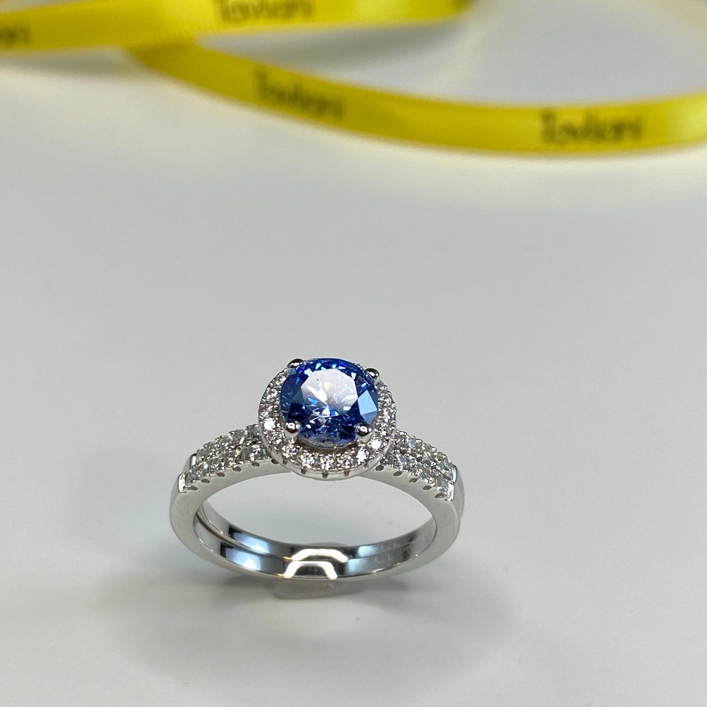 Blue Halo Set Swarovski Zirconia