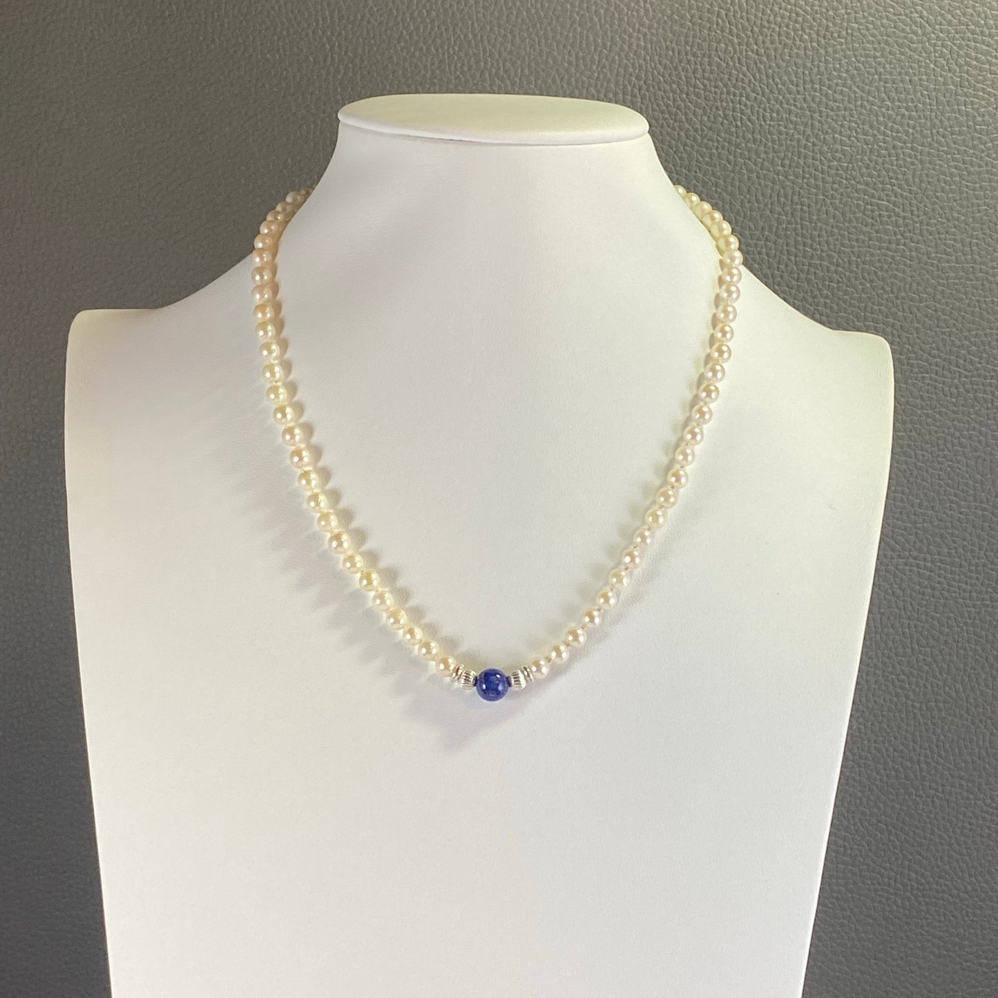 Pearl and Lapis Lazuli Necklace