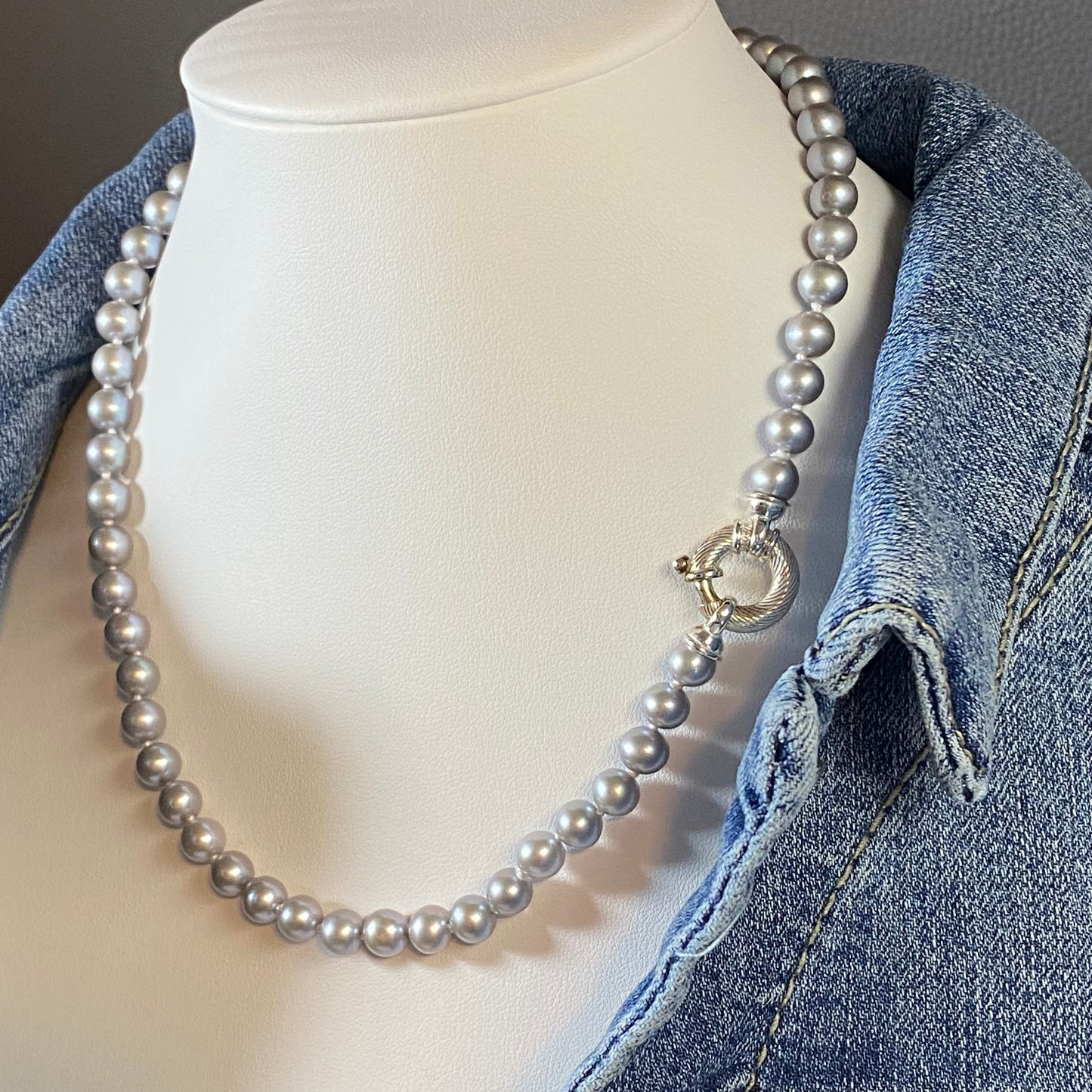 Silver Spell Pearl Necklace