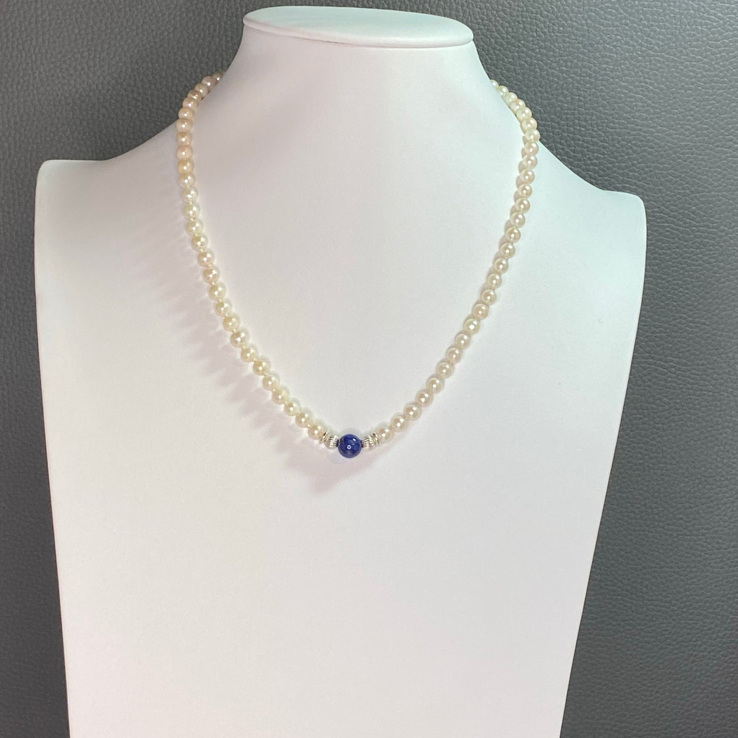 Pearl and Lapis Lazuli Necklace