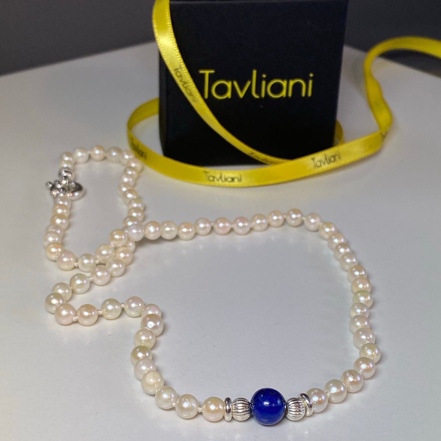 Pearl and Lapis Lazuli Necklace