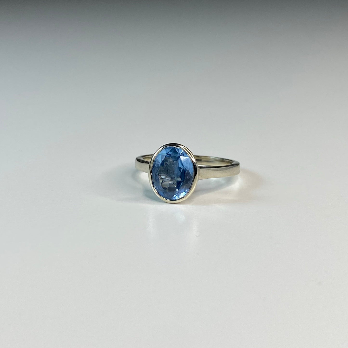 Blue Sky Oval Topaz Ring