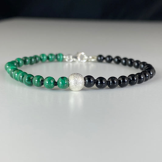 Malachite and Onyx Bracelet