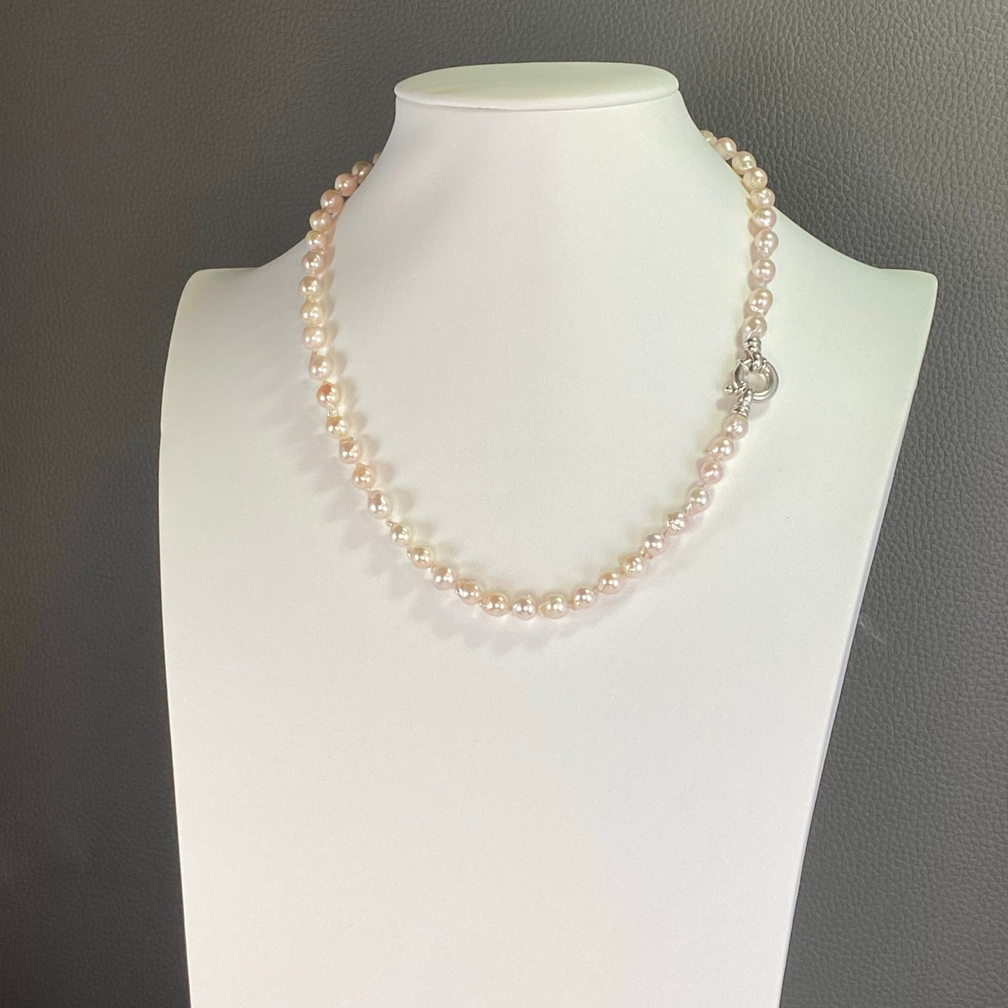 Pink Baroque Pearl Necklace